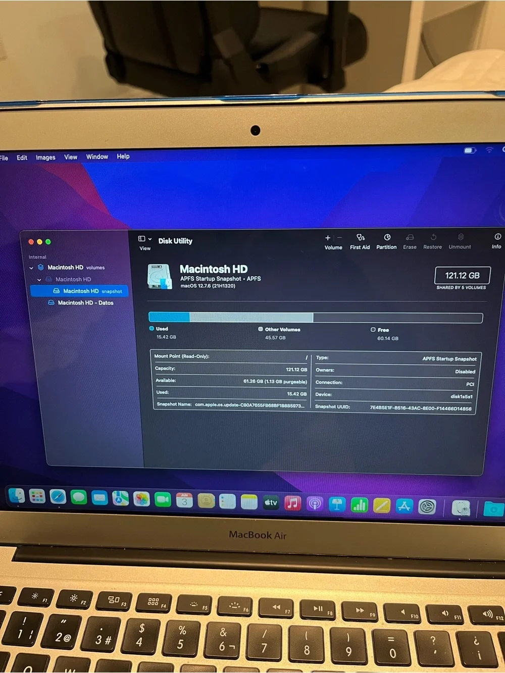 Apple MacBook Air Silver Laptop - 13-inch, Silver